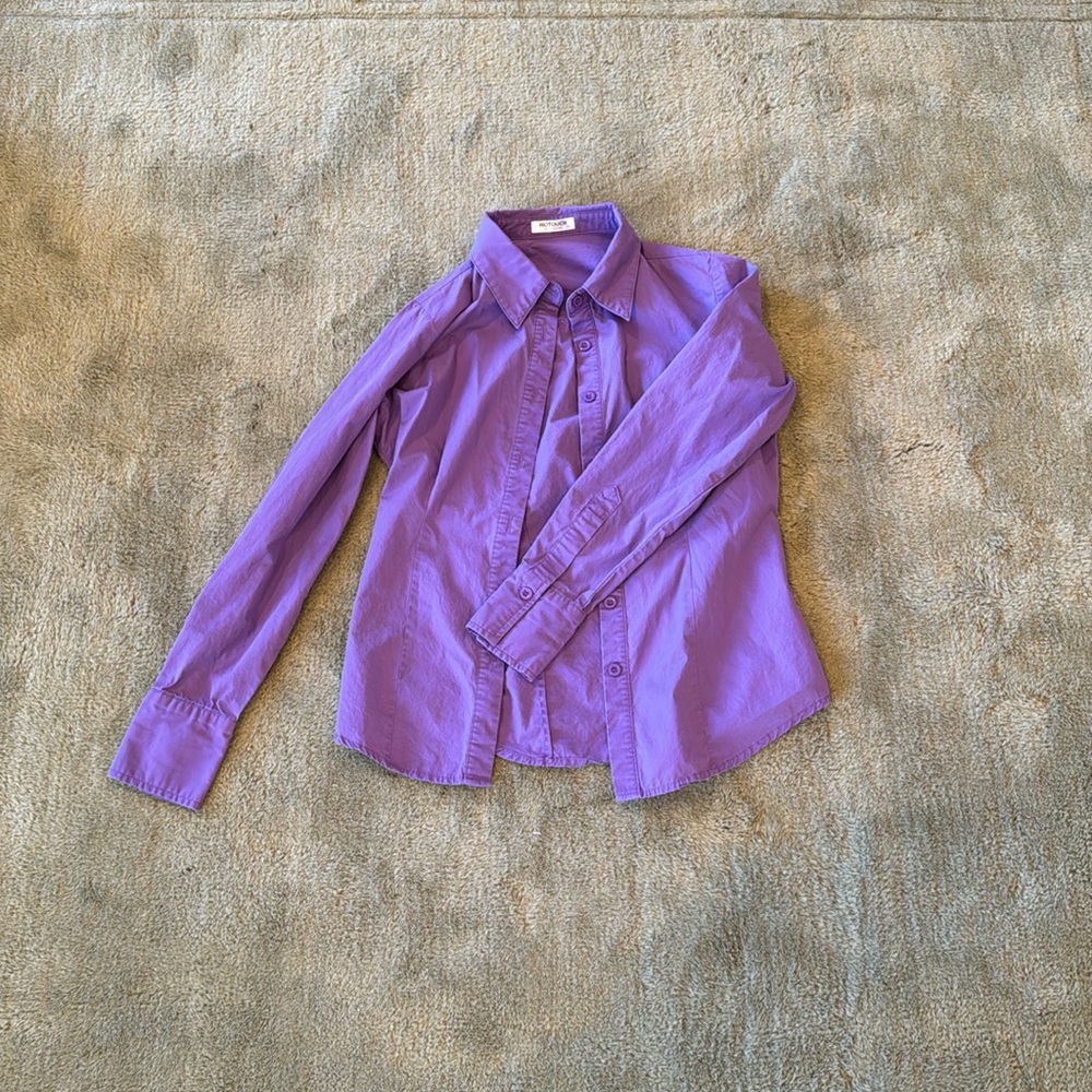 Purple country button up shirt